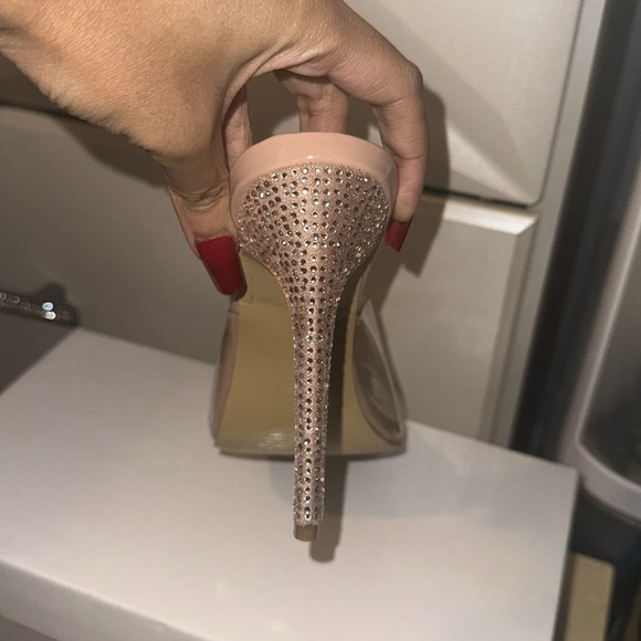 Rhinestone open toe sandal heels - Picture 2 of 3